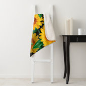 Couverture Sherpa Sunflower seamless pattern. Background with yellow (En situation)