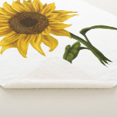 Couverture Sherpa Sunflower Sunshine Floral Aquarelle Fleur (3/4)
