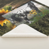 Couverture Sherpa Sunflowers et Appaloosa Horse (3/4)