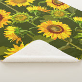 Couverture Sherpa Sunflowers motif continu été (3/4)