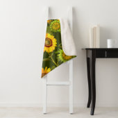 Couverture Sherpa Sunflowers motif continu été (En situation)