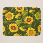 Couverture Sherpa Sunflowers motif continu été (Devant (Horizontal))