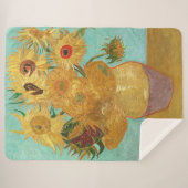 Couverture Sherpa Sunflowers Vincent van Gogh (Devant (Horizontal))