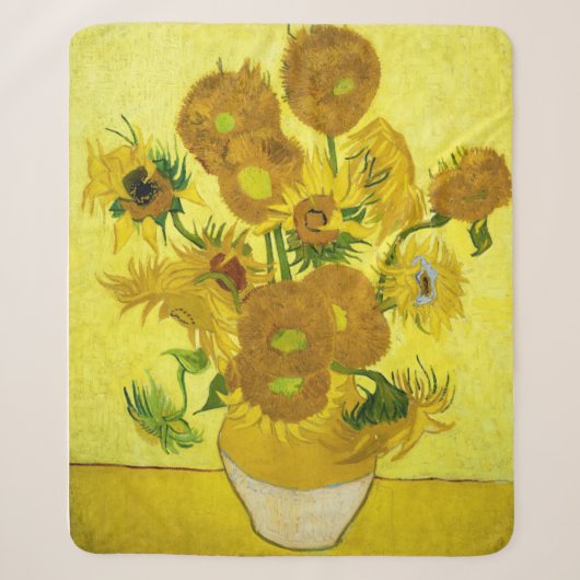 Couverture Sherpa Sunflowers Vincent van Gogh (Devant)