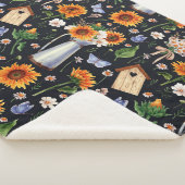 Couverture Sherpa Sunny Rustic Watercolor Motif (3/4)