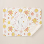 Couverture Sherpa Sunny Smiles Bébé Fille Naissance Statistiques Kee (Devant (Horizontal))