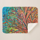 Couverture Sherpa Sunrise Treetop Birds II (Devant (Horizontal))