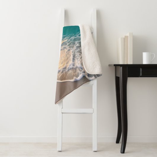 Couverture Sherpa Sunset plage (En situation)