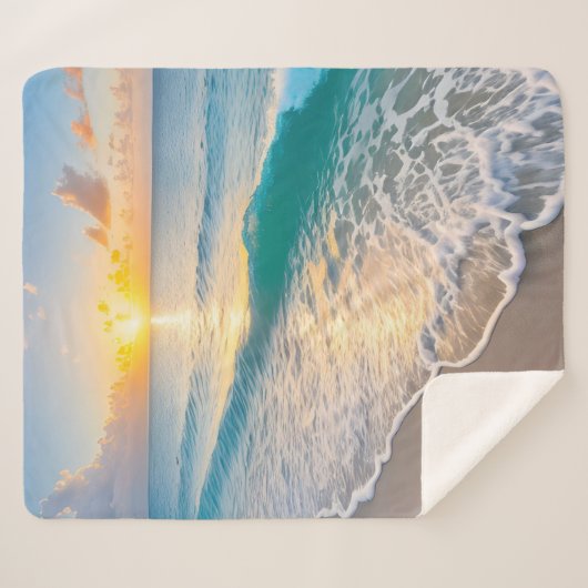 Couverture Sherpa Sunset plage (Devant (Horizontal))