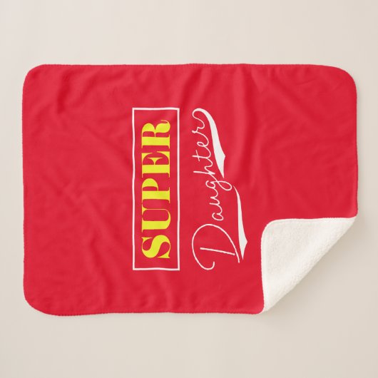 Couverture Sherpa Super Daughter (Devant (Horizontal))
