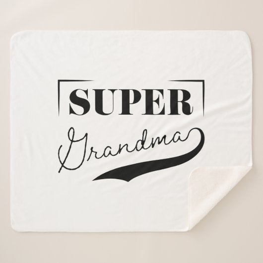 Couverture Sherpa Super grand-mère (Devant (Horizontal))