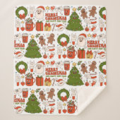 Couverture Sherpa Super Hippie Retro Joyeux Noël Père Noël Funny (Devant)