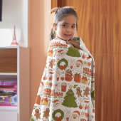 Couverture Sherpa Super Hippie Retro Joyeux Noël Père Noël Funny