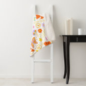 Couverture Sherpa Super Hippie Trippie Retro Fleur Vibes funky (En situation)