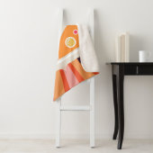 Couverture Sherpa Super Hippie Van Pink & Orange 60s Retro (En situation)