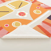 Couverture Sherpa Super Hippie Van Pink & Orange 60s Retro (3/4)