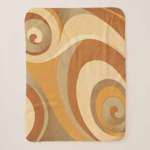 Couverture Sherpa Super Orange Or Brown Mid Century Moderne Petit