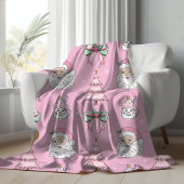 Couverture Sherpa super Retro Rose Santa Claus Win