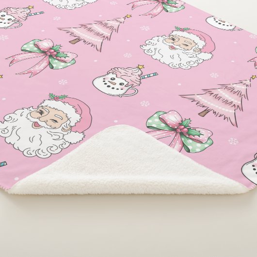 Couverture Sherpa super Retro Rose Santa Claus Win (3/4)