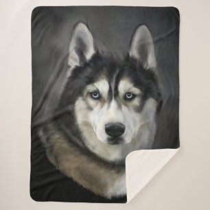 Couverture Sherpa Superbe Husky Sibérien Sherpa Blanket