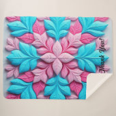 Couverture Sherpa "Superbe modèle floral" (Devant (Horizontal))