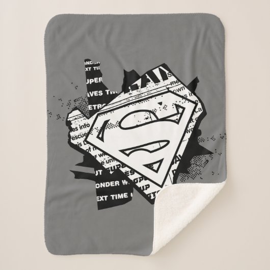 Couverture Sherpa Supergirl Newsprint S-Shield (Devant)