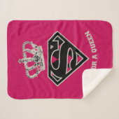 Couverture Sherpa Supergirl S-Shield "Adapté Pour Une Reine" (Devant (Horizontal))