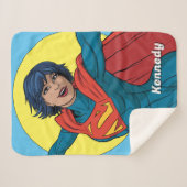 Couverture Sherpa Supergirl volant en costume bleu (Devant (Horizontal))