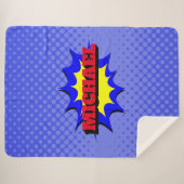 Couverture Sherpa Superhero Kids Comic Book Nom personnalisé (Devant (Horizontal))