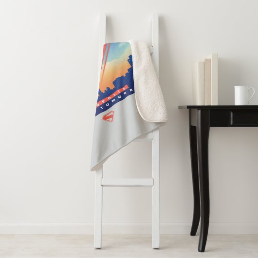 Couverture Sherpa Superman Metropolis Skyline (En situation)