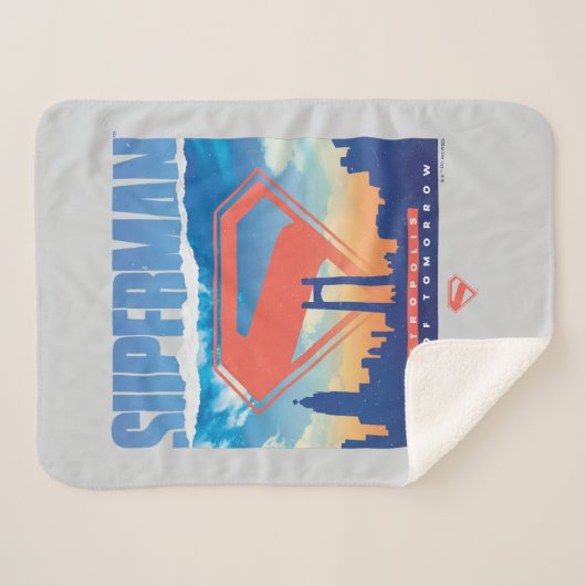 Couverture Sherpa Superman Metropolis Skyline (Devant (Horizontal))