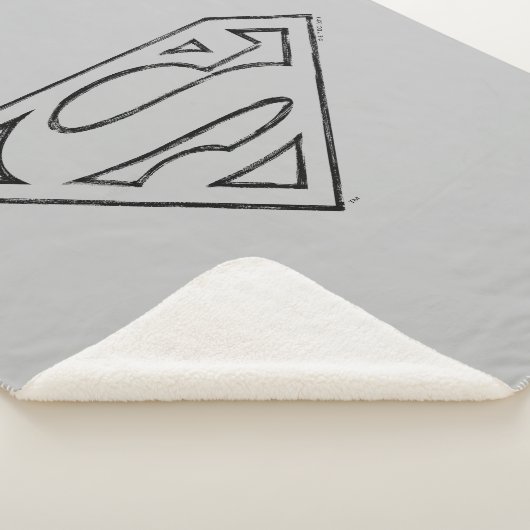 Couverture Sherpa Superman S-Shield | Logo Simple Black Outline (3/4)