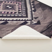 Couverture Sherpa Surface composée gris et rose aztèque (3/4)