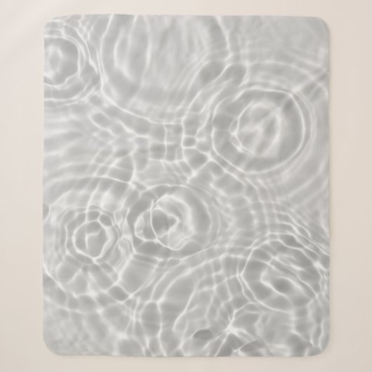 Couverture Sherpa Surface d'eau claire Texture Abstraite (Devant)