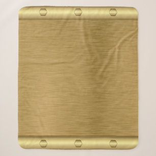 Couverture Sherpa Surface d'or à texture métallique