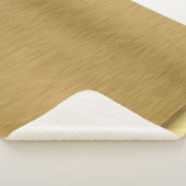 Couverture Sherpa Surface d'or à texture métallique (3/4)