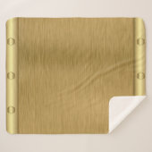 Couverture Sherpa Surface d'or à texture métallique (Devant (Horizontal))