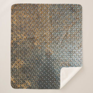 Couverture Sherpa Surface métallique, arrière - plan de texture réfl