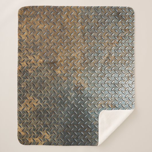 Couverture Sherpa Surface métallique, arrière - plan de texture réfl (Devant)