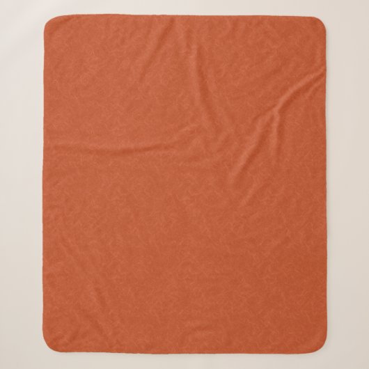 Couverture Sherpa Surface orange texturée avec motif tourbillonnant (Devant)