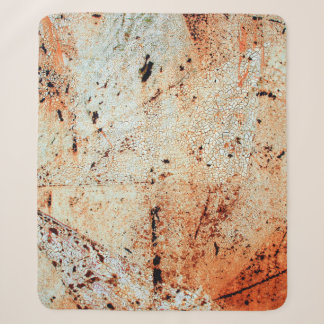 Couverture Sherpa Surfaceabstraite en métal rouillé, vieillissant, d