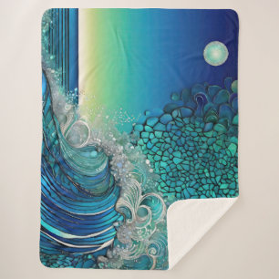 Couverture Sherpa Surreal Surf Seascape