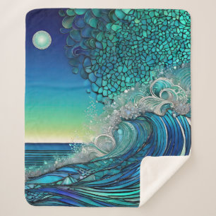 Couverture Sherpa Surreal Surf Seascape