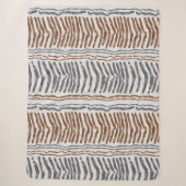 Couverture Sherpa Suspension murale moderne boho gris marron (Devant)