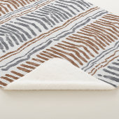 Couverture Sherpa Suspension murale moderne boho gris marron (3/4)