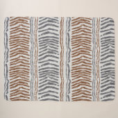 Couverture Sherpa Suspension murale moderne boho gris marron (Devant (Horizontal))