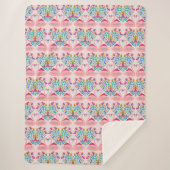 Couverture Sherpa Swans Love - Couples Valentine's Day Blanket (Devant)