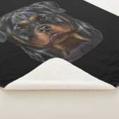 Couverture Sherpa Sweat - shirt à capuche Zip Face Chien Rottweiler (3/4)