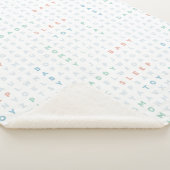 Couverture Sherpa Sweet Baby Alphabet ABCs Pastel Colors Blue (3/4)