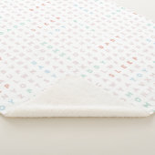 Couverture Sherpa Sweet Baby Alphabet ABCs Pastel Colors Pink (3/4)